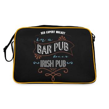 jokes computers computer science - Retro Tasche - Schwarz/Gold - Hinten