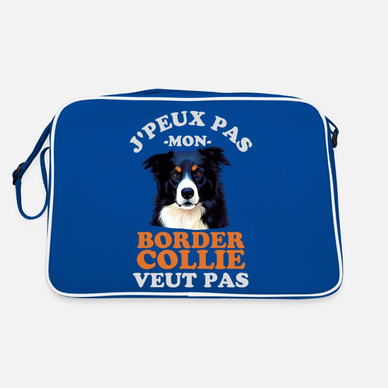 Je peux pas mon border collie veut pas Sac Retro