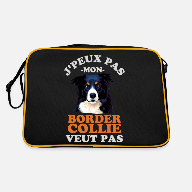 Je peux pas mon border collie veut pas Sac Retro