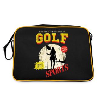 Golf Golfing Golfer Sport Hobby Club Vintage - Retro Bag - black/gold - Back