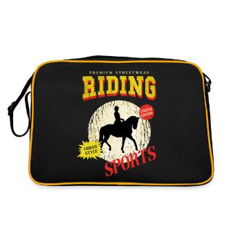 Equitation Cavalier Jumping Sport Vintage Rétro - Sac Retro - noir/or - Dos