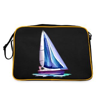 Sailing Sailing Sailing Sailing Ship Sailing Boat - Retro Bag - black/gold - Back