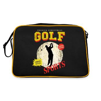 Golf Golfing Golfers Sports Hobby Club Vintage - Retro Bag - black/gold - Back