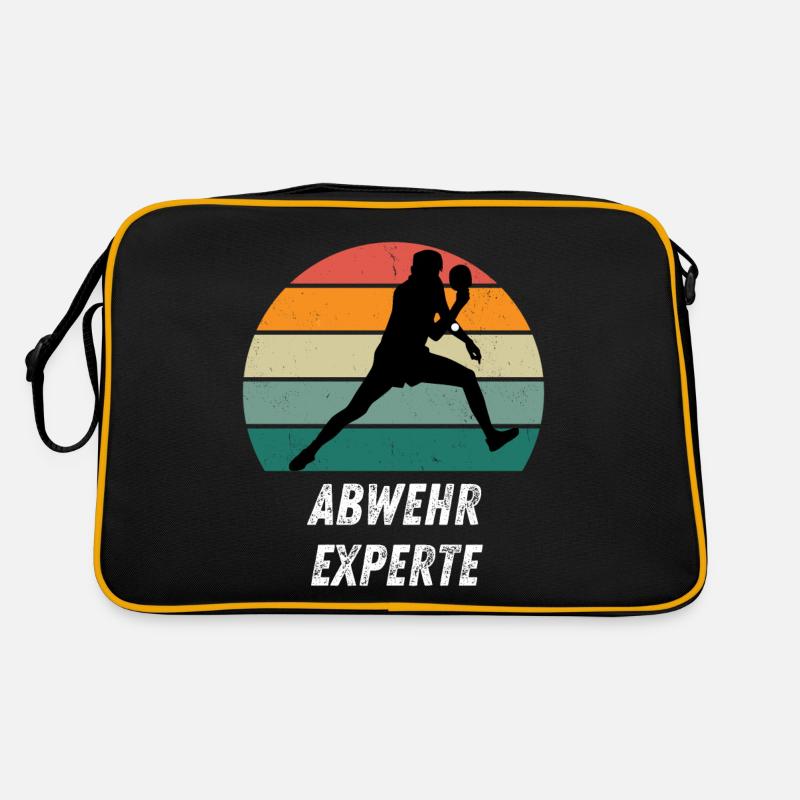 Abwehrexperte - Retro Tasche - Schwarz/Gold