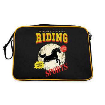 Equitation Cavalier Jumping Sport Vintage Rétro - Sac Retro - noir/or - Dos