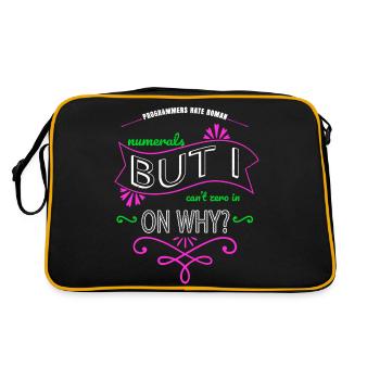 Computer Language Funny Sayings Father - Retro Bag - black/gold - Back