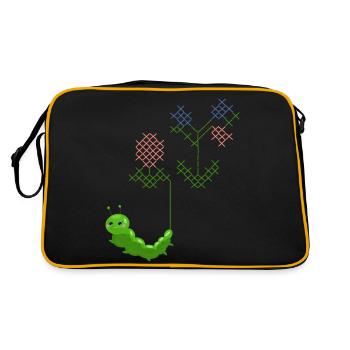 Chenille de broderie - Sac Retro - noir/or - Dos