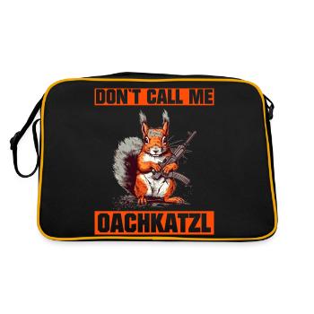 Don't call me Oachkatzl Bavarian dialect - Retro Bag - black/gold - Back