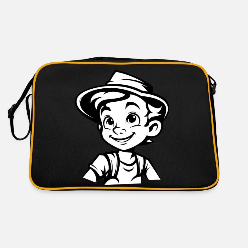 Le garçon de dessin animé Sac Retro