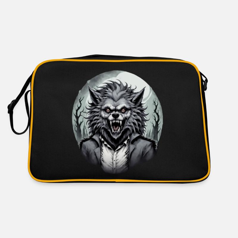 WERWOLF im Kostüm 3 - Retro Tasche - Schwarz/Gold