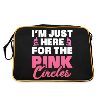 I'm just here for the pink circles Design - Retro Bag - black/gold - Back