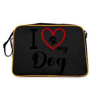 J’aime mon chien - Sac Retro - noir/or - Dos