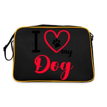 J’aime mon chien - Sac Retro - noir/or - Dos