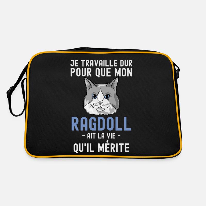 Chat mignon de race Ragdoll Sac Retro