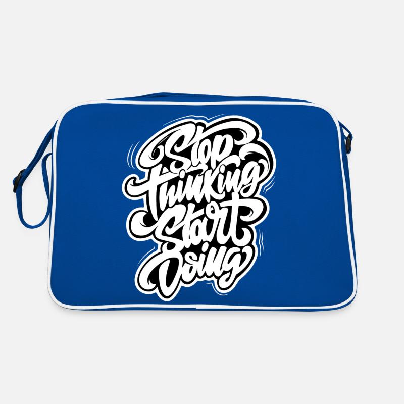 Stop thinking start doing hand-drawn graphic Retro Bag