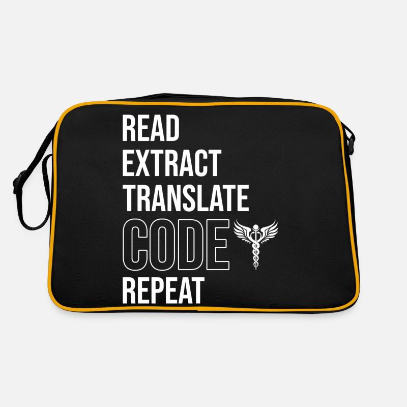 Kodierfachkraft Retro Tasche