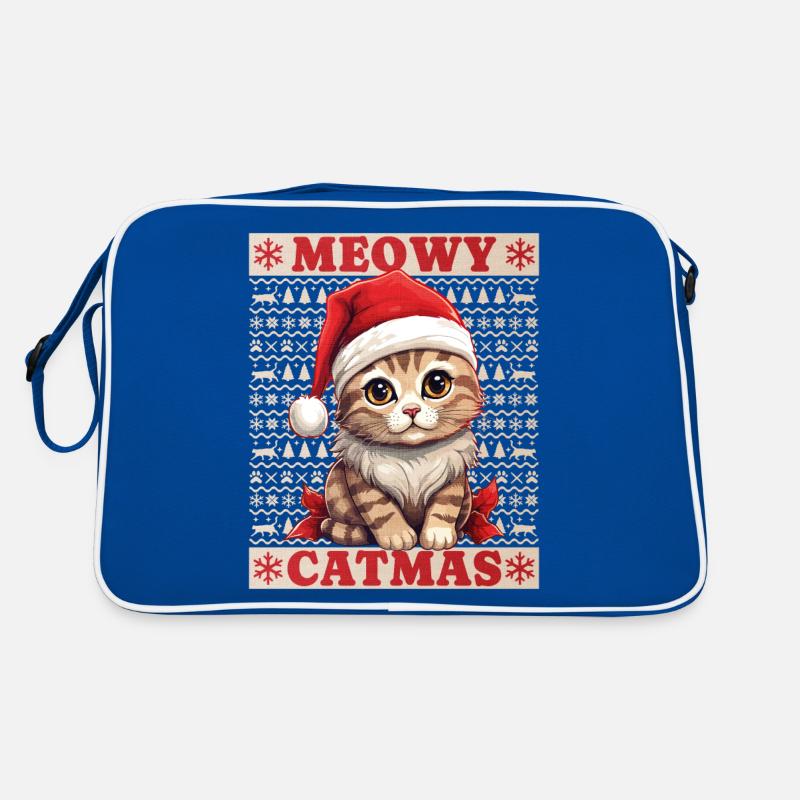 Chat Noël Joyeux Miaou Catmas Laide Mignon Sac Retro