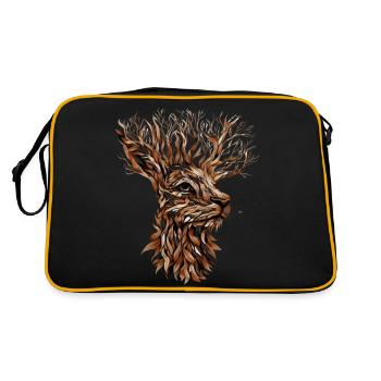Wild Whispers Hare Design - Retro Bag - black/gold - Back