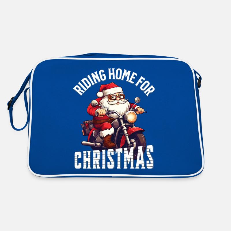 Weihnachtsmann Motorrad Sonnenbrille Weihnachten Retro Tasche