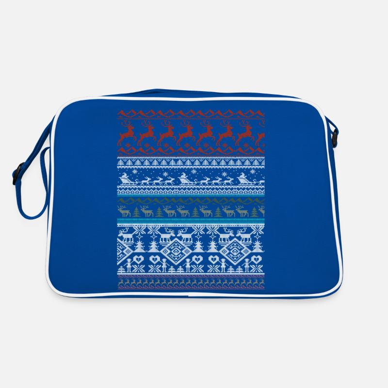 Knitted Christmas Pattern Retro Bag