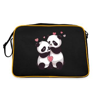 Je t’aime Panda - Sac Retro - noir/or - Dos