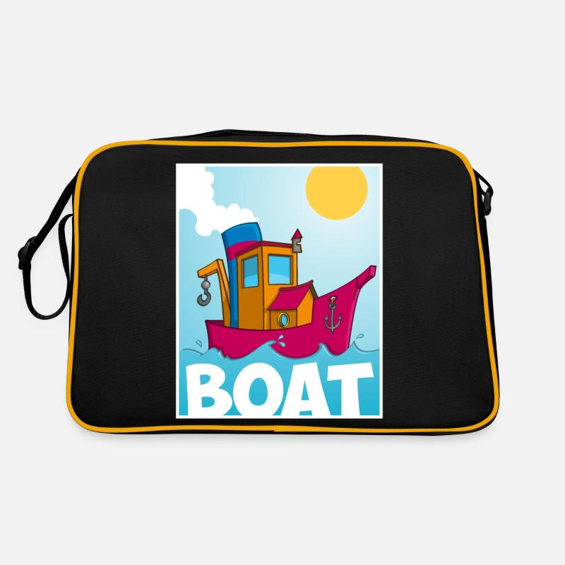 Image de bande dessinée d’un remorqueur amusant Sac Retro