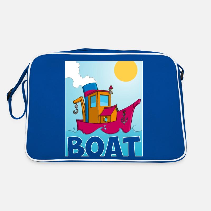 Buntes Bild eines lustigen Schleppers Retro Tasche