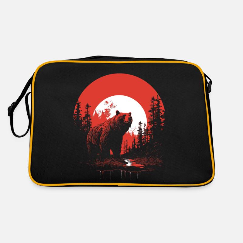 Ours de nuit rouge Sac Retro