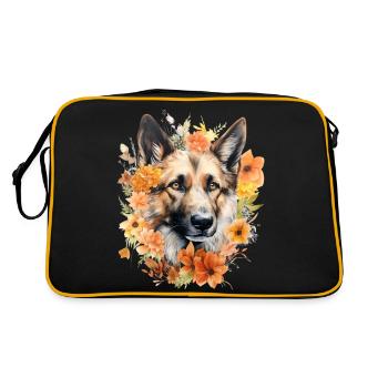 Blossom Guard - Retro Tasche - Schwarz/Gold - Hinten