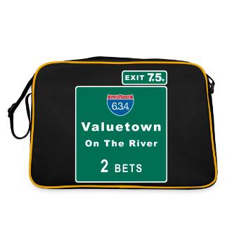 Poker Design Valuetown - quinte flush - Bouclier - Sac Retro - noir/or - Dos