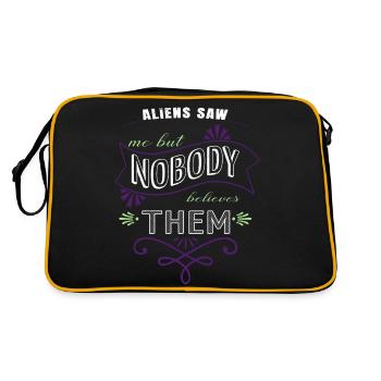 Science Fiction Aliens Alien Alien Pun Present - Retro Bag - black/gold - Back