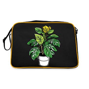 Plante d’intérieur / Plante en pot / Décoration / Pot - Sac Retro - noir/or - Dos