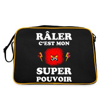 Râler c est mon super pouvoir 1 - Sac Retro - noir/or - Dos