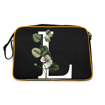 lettre l botanique vert - Sac Retro - noir/or - Dos