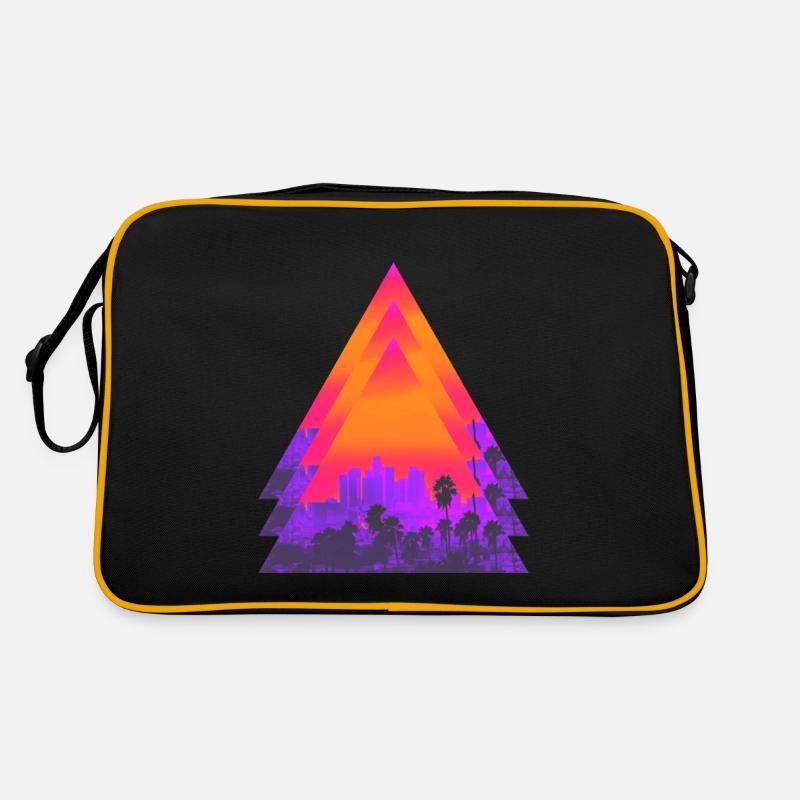 Palmen der Sommerinsel Retro Tasche