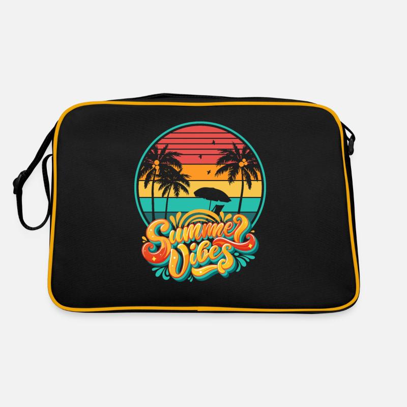 Sunset summer vibes - Retro Bag - black/gold