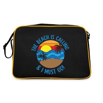 THE BEACH IS CALLING AND I MUST GO - Retro Bag - black/gold - Back