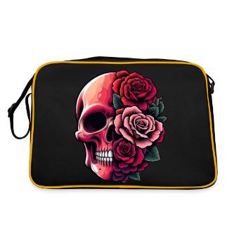 Skull and Bouquet - Retro Bag - black/gold - Back