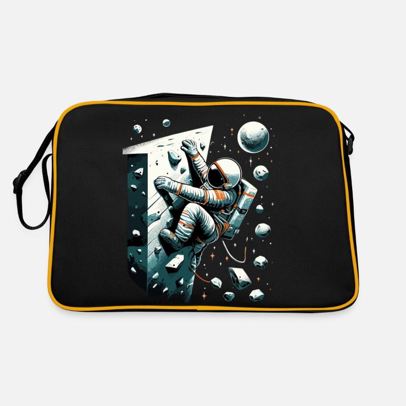 Bouldering Astronaut Spaceman Gift Retro Bag