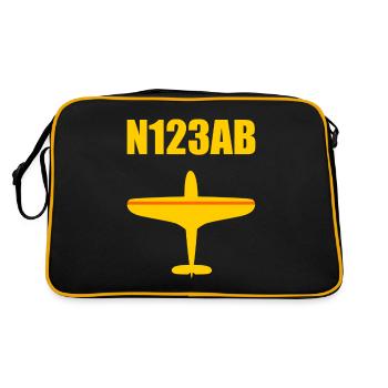 Aviation sur mesure - Avion - Vol - Pilote - Sac Retro - noir/or - Dos