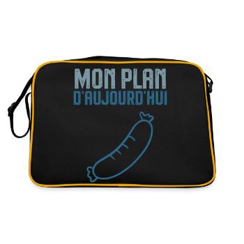 Mon plan d aujourd hui saucisson - Sac Retro - noir/or - Dos