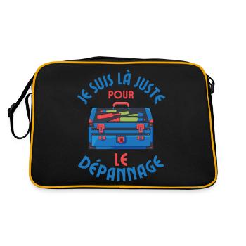 Je suis là juste pour le dépannage dépanner - Sac Retro - noir/or - Dos
