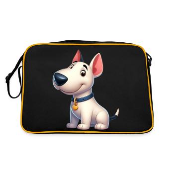 Bull Terrier 5 - Retro Bag - black/gold - Back