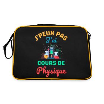 Cours de physique - Sac Retro - noir/or - Dos
