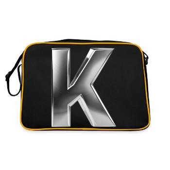 Chrome ,, K " Metallic - Retro Bag - black/gold - Back