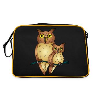 Oiseaux - Sac Retro - noir/or - Dos