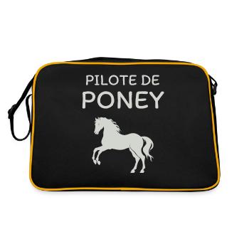 La vie est meilleure avec les chevaux - Sac Retro - noir/or - Dos