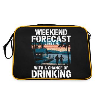 Lake and summer joy - Retro Bag - black/gold - Back