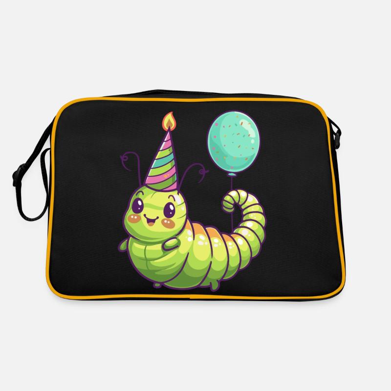 Worm Birthday Comic Cute Retro Bag