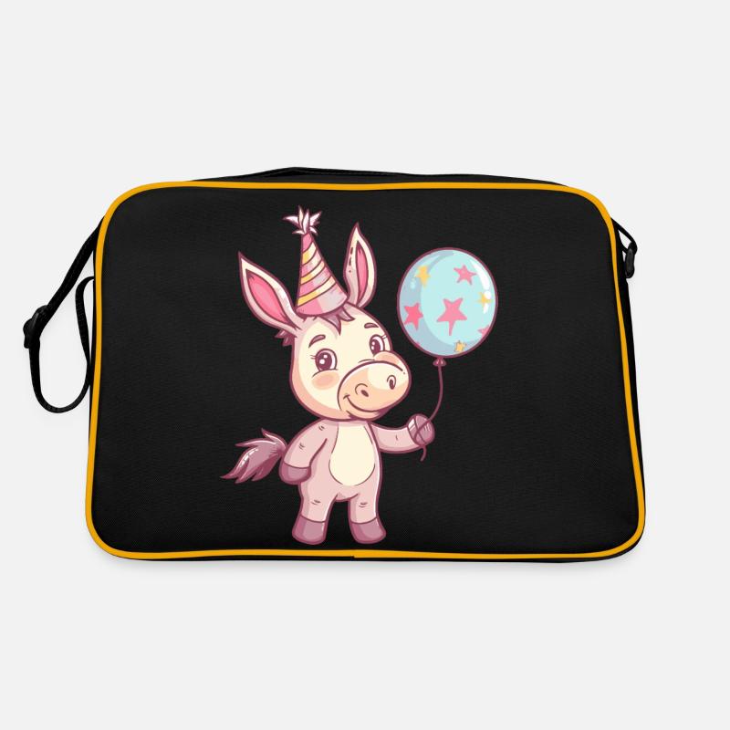 Âne Anniversaire Bande dessinée Mignon Sac Retro